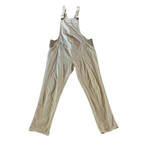 Old Navy White Denim Maternity Overalls Size 6 Short